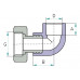 На фото Hi-Therm PP-R elbow 90° with union nut